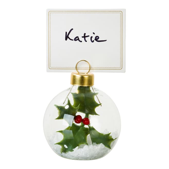 Talking Tables Botanical Christmas Bauble Place Card Holder Six Pack