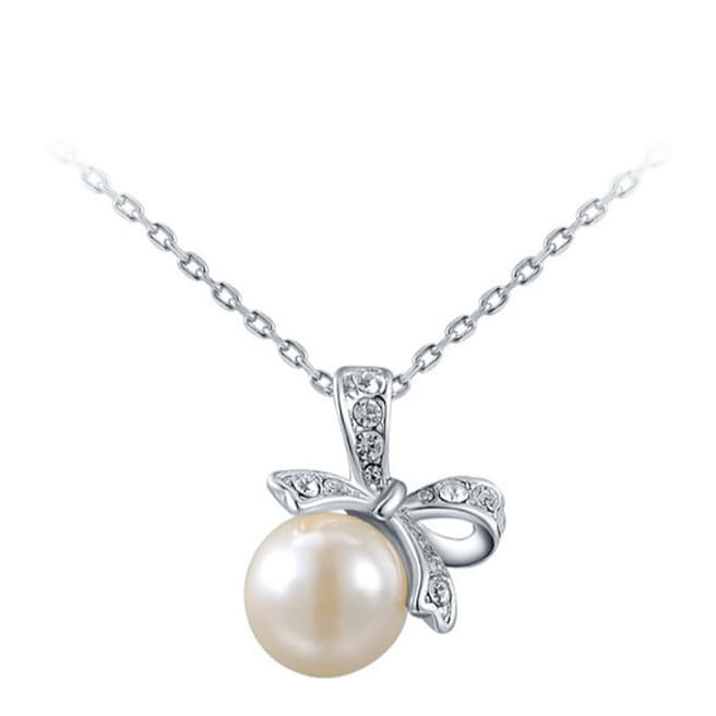 Ma Petite Amie Pearl Necklace with Swarovski Crystals