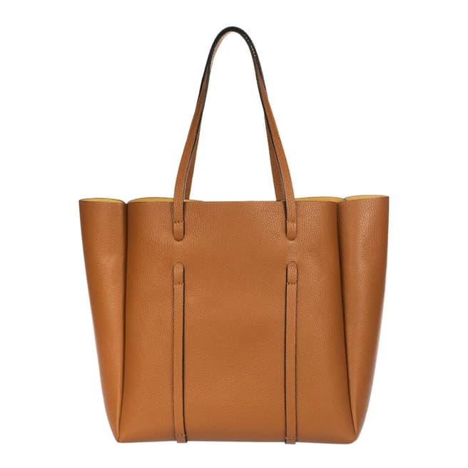Giorgio Costa Cognac Leather Shoulder Bag