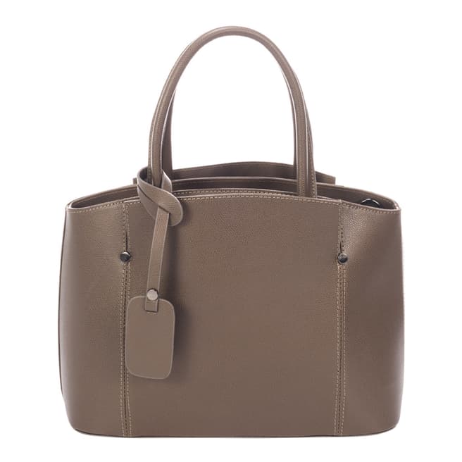 Lisa Minardi Grey Leather Top Handle Bag
