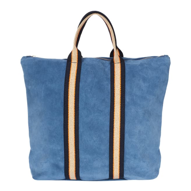 Giulia Massari Blue Leather Top Handle Bag/Backpack