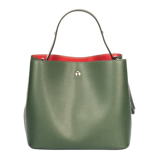 Massimo Castelli Green Leather Shoulder Bag