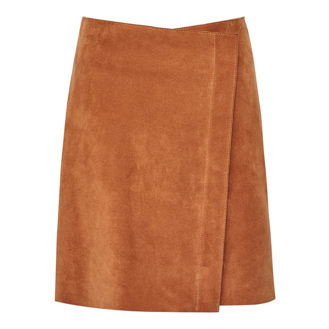 Reiss Orange Sammie Suede Skirt