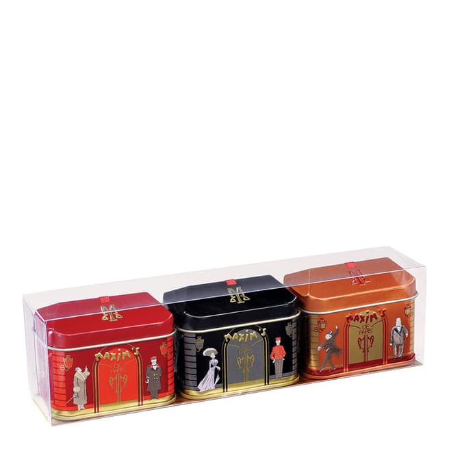 Maxim's de Paris 3 Mini House Chocolate Tins Gift Box Gift