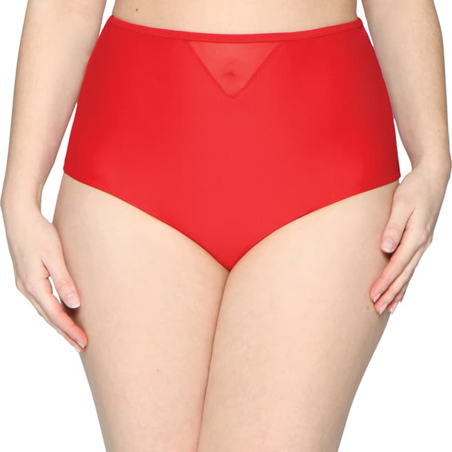 Curvy Kate Red Sheer Class High Waist Bikini Brief
