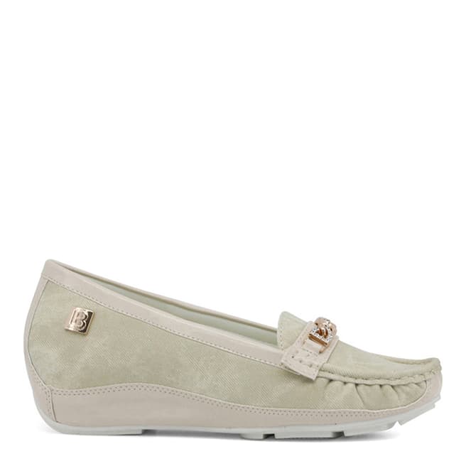 Laura Biagiotti Sand Grey Moccasin Shoe 