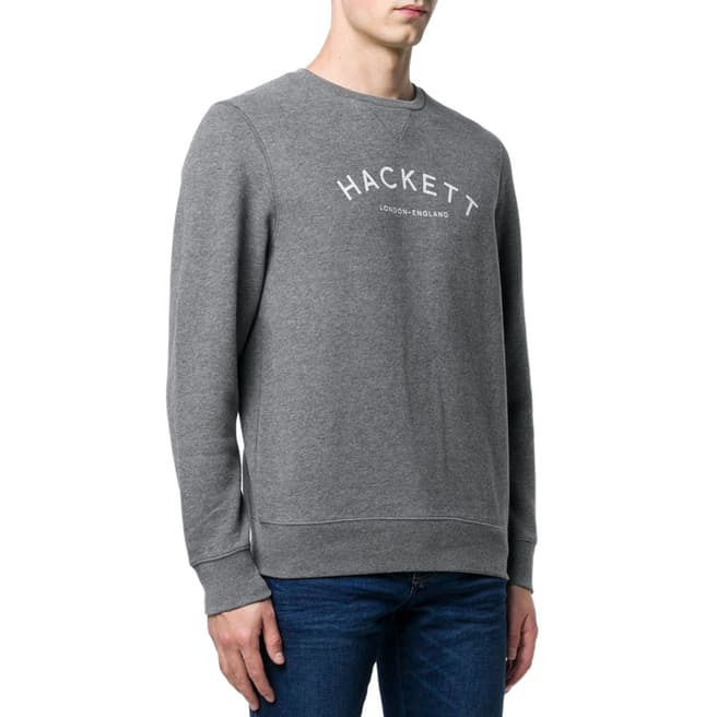 Hackett London Grey Marl Classic Crew Sweatshirt