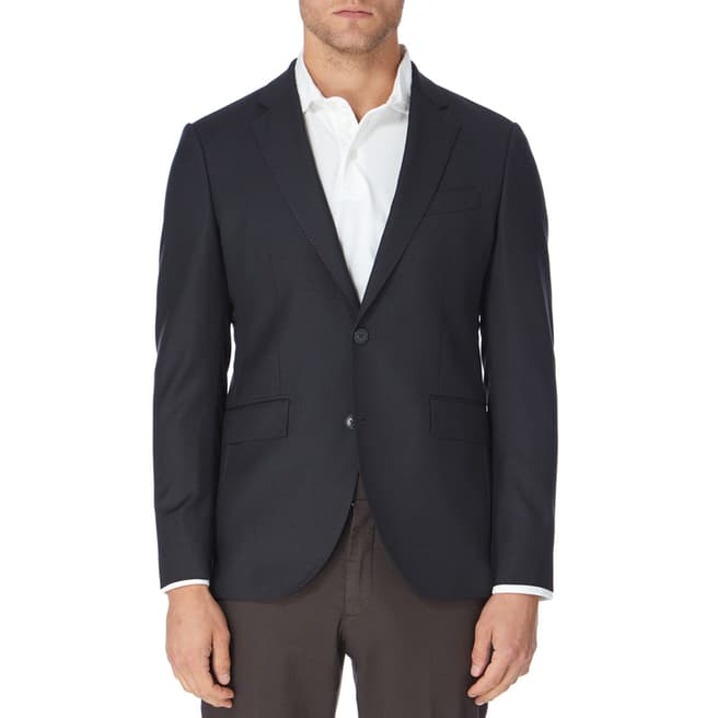 Hackett London Charcoal Wool Twill Suit Jacket