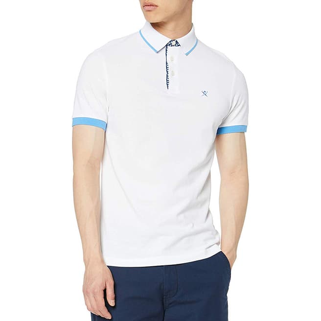 Hackett London White Slim Fit Cotton Polo Shirt