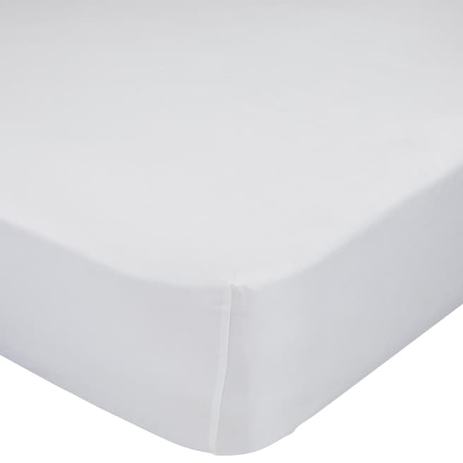 Blanc Basic Double Fitted Sheet, White