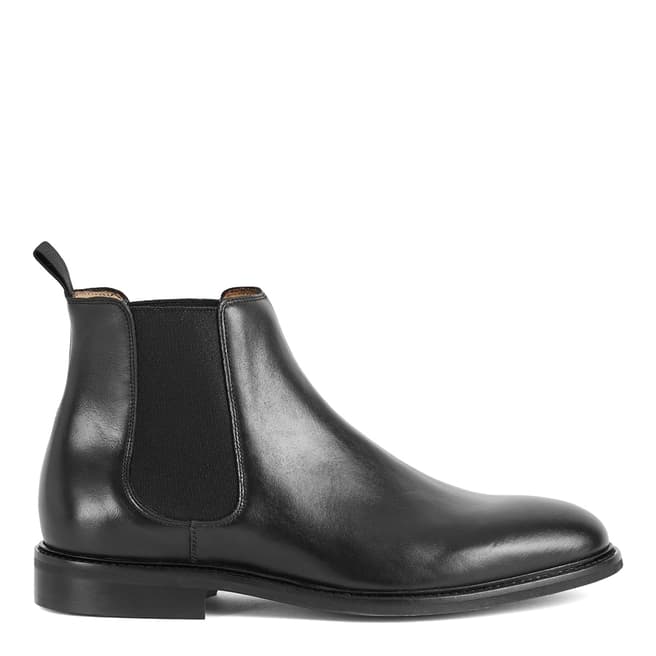 Reiss Black Tenor Leather Chelsea Boots