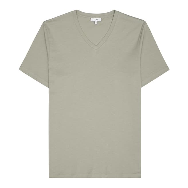 Reiss Green Dayton V-Neck T-Shirt