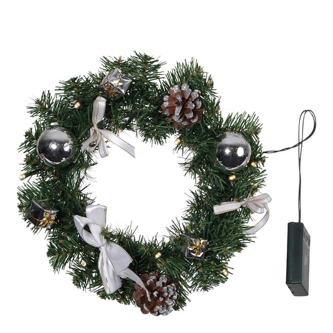 Christmas Magic Silver Decorage Wreath 30cm