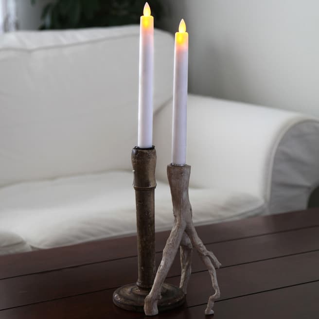 Christmas Magic Set of 2 Glimmer LED Dinner Candle 24cm