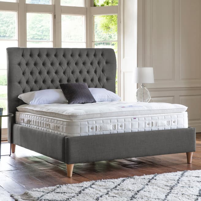 Gallery Living Felicity Bedstead 135cm, Shearwater, Charcoal