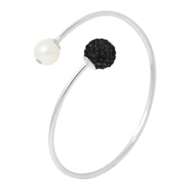 Manufacture Royale White Pearl/Black Crystal Bracelet 10mm