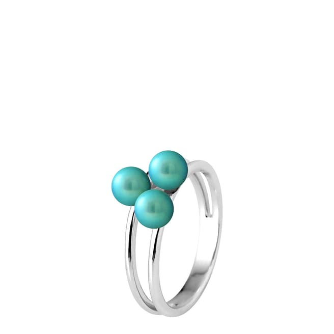 Manufacture Royale Turquoise Triple Pearl Ring 5-6mm