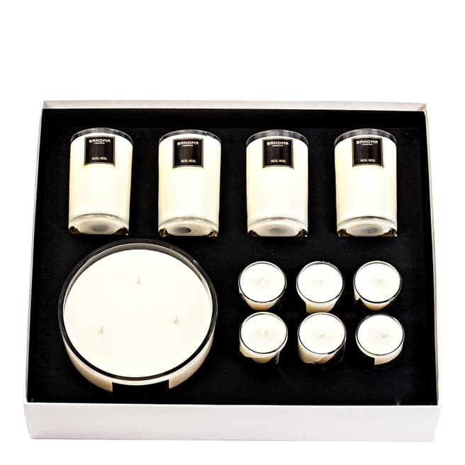 Bahoma Noel Noel Luxurious Candle Gift Set: 3 wick candle, 4 travel candles and 6 mini candles