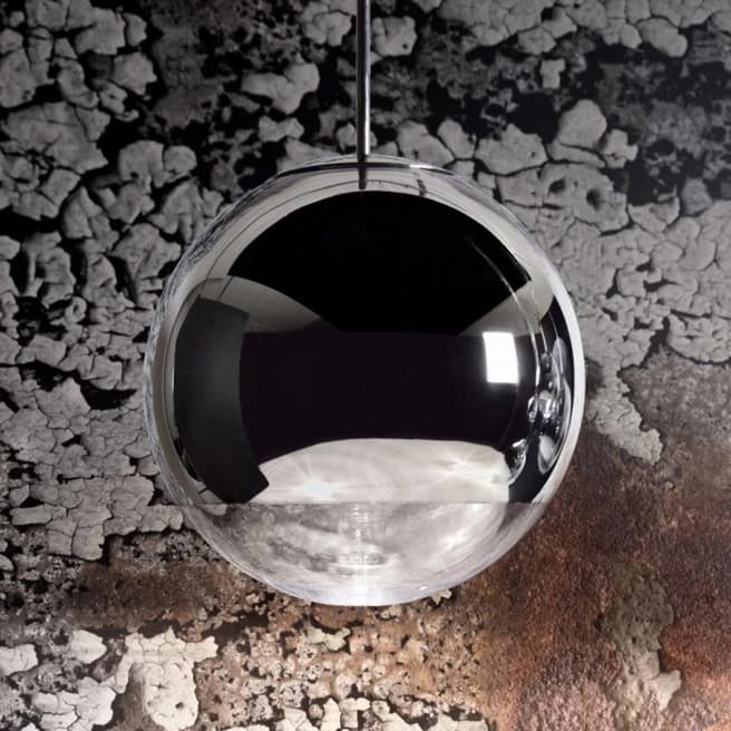 Tom Dixon Chrome Mirror Ball Pendant, 40cm