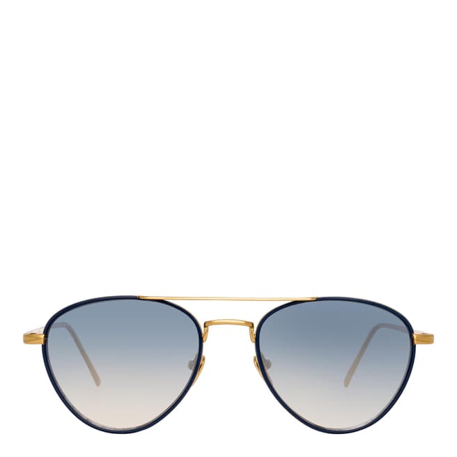 Linda Farrow Yellow Gold Haye Aviator Sunglasses
