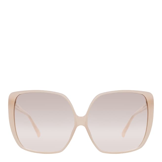 Linda Farrow Milky Pink Ines Oversized Sunglasses