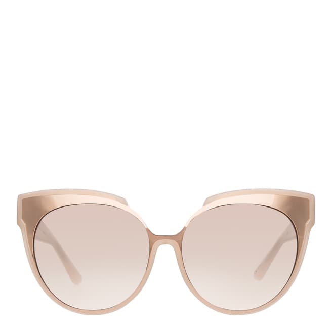 Linda Farrow Milky Pink Sami Oversized Sunglasses