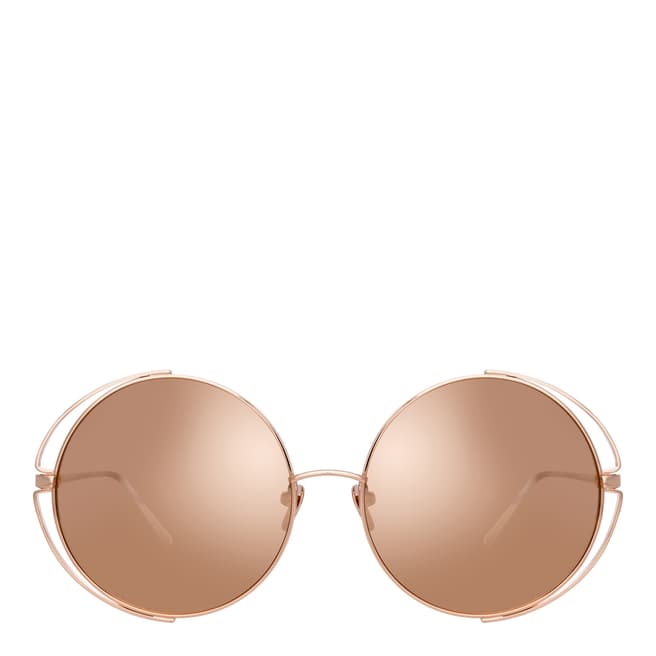 Linda Farrow Rose Gold Farah Round Sunglasses