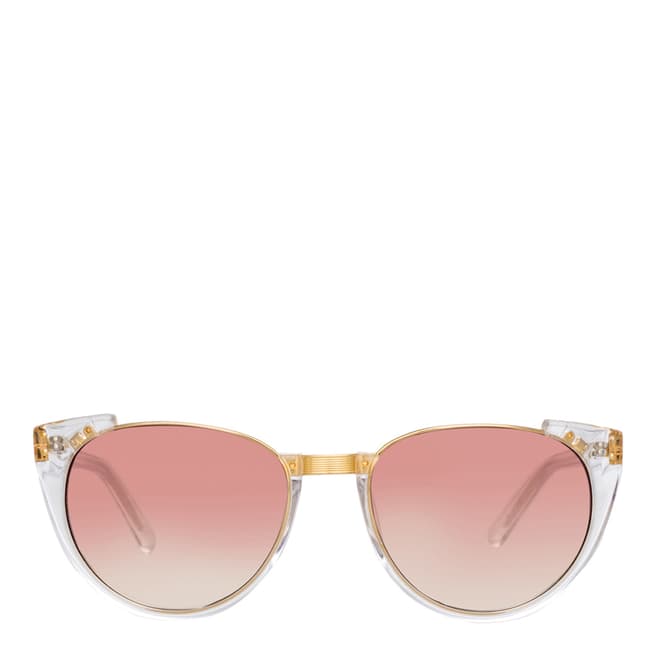 Linda Farrow Yellow Gold Cat Eye Sunglasses