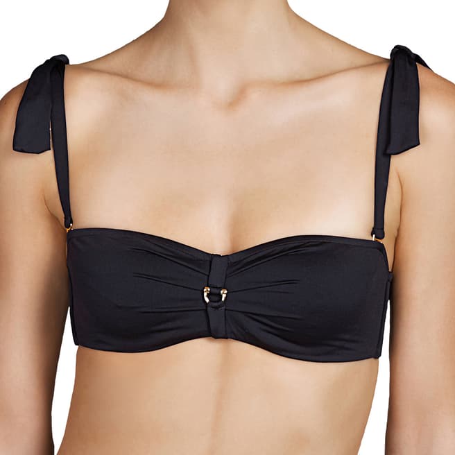 Andres Sarda Black Tanager Bikini top strapless