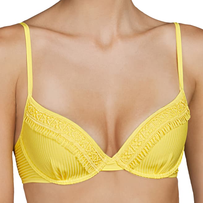 Andres Sarda Yellow Aracari Bikini top full cup padded