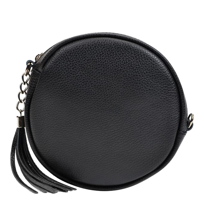 Anna Luchini Black Leather Crossbody Bag