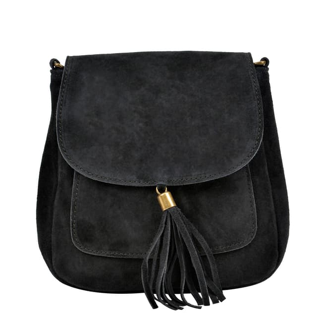 Anna Luchini Black Leather Crossbody Bag