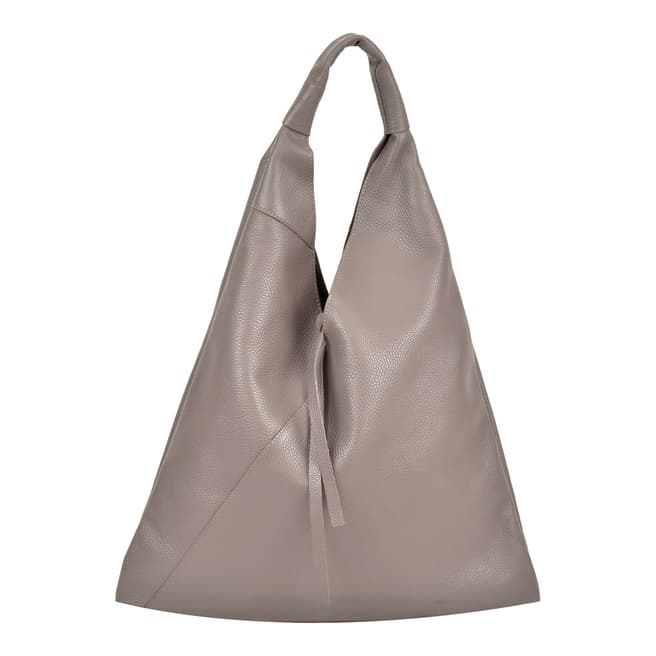Anna Luchini Grey Leather Shopper Bag