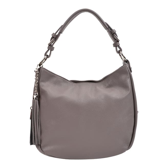 Anna Luchini Grey Leather Handbag