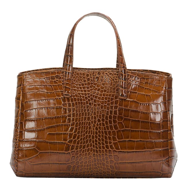Lisa Minardi Brown Leather Top Handle Bag