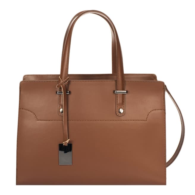 Giorgio Costa Brown Leather Top Handle Bag