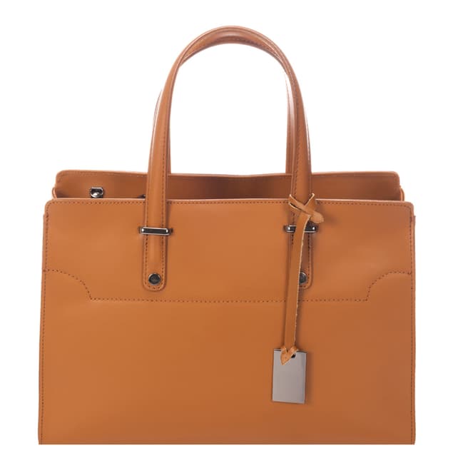 Giorgio Costa Cognac Leather Shoulder Bag