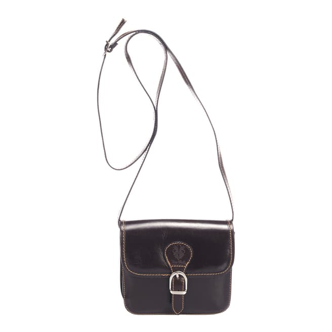 Lisa Minardi Dark Brown Leather Crossbody Bag