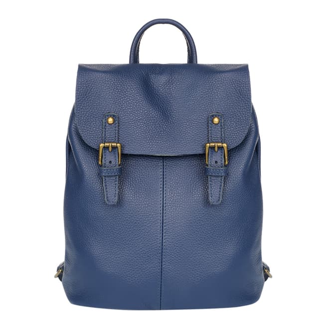 Giorgio Costa Blue Leather Backpack