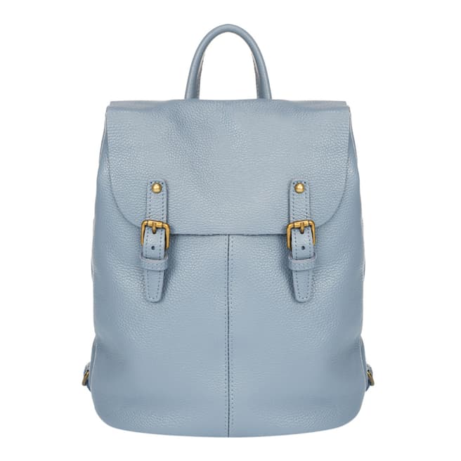 Giorgio Costa Light Blue Leather Backpack