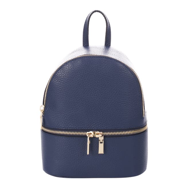 Giorgio Costa Navy Leather Backpack