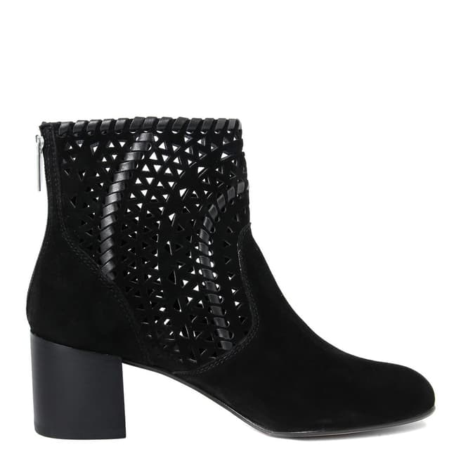 Gusto Black Rov Suede Heeled Ankle Boot