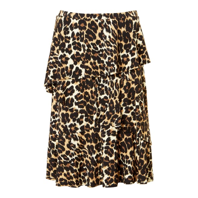Baukjen Leopard Print Abigail Ruffle Skirt