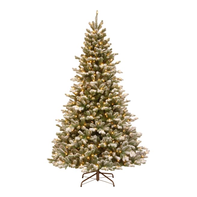The National Tree Company Snowy Sheffield Spruce 7.5ft Tree With Lights
