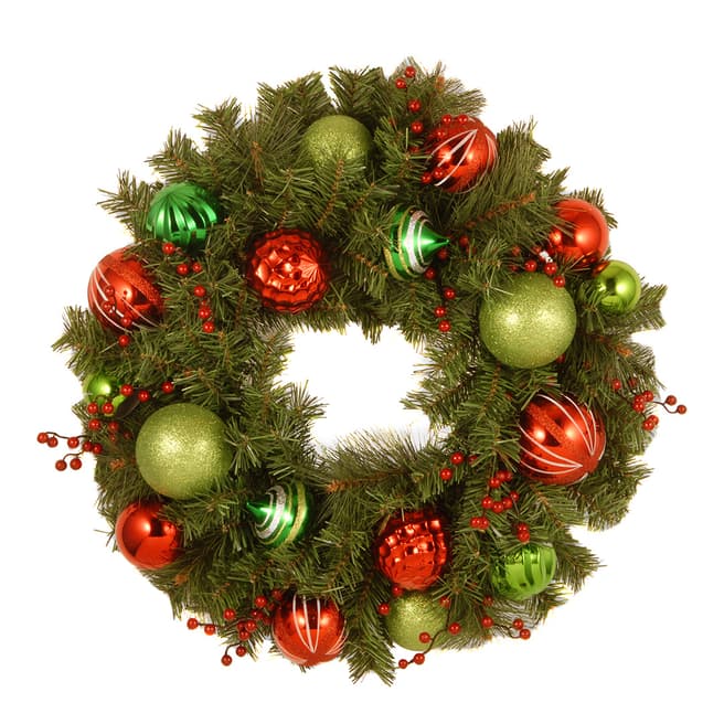 The National Tree Company Red & Green Decorative Collection Wreath