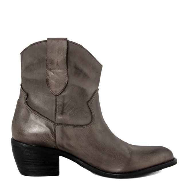 Pelledoca Brown Lia Leather Cowboy Ankle Boot