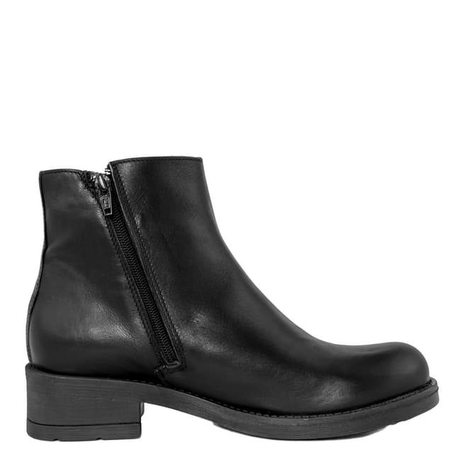 Pelledoca Black Sion Leather Ankle Boot