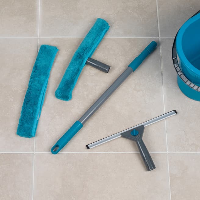 Beldray 5 Piece Turquoise Microfibre Large Window Cleaning Set