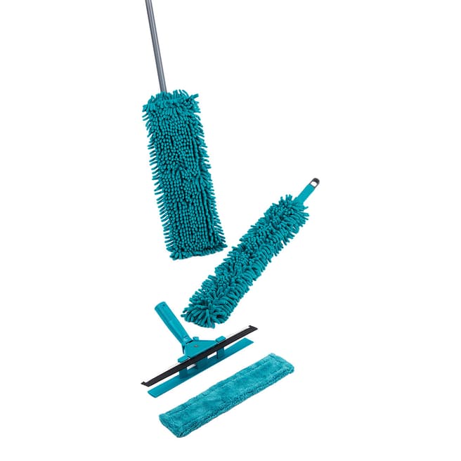 Beldray 7 Piece Turquoise Duster & Mop Cleaning Set