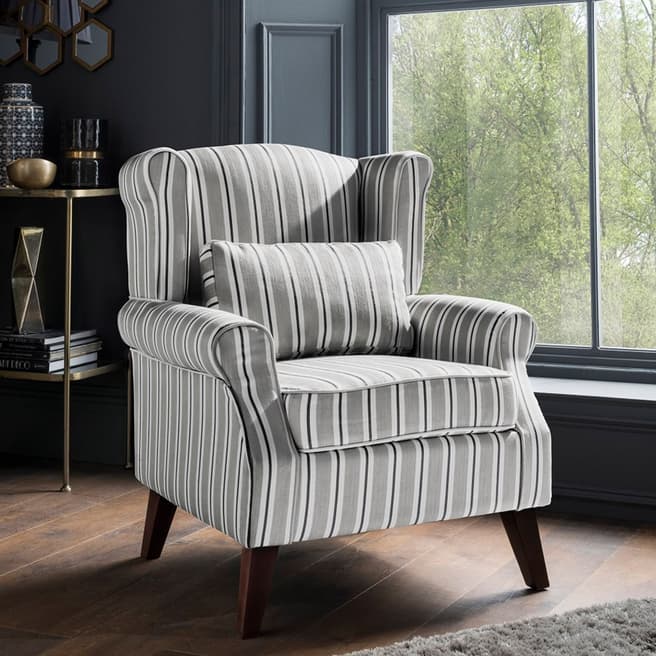 The Great Chair Company Wroxton Accent Chair Arley Stripe Dove